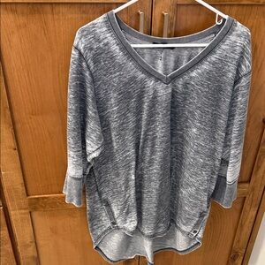 Jane and Delancey Charcoal V-Neck Sweatshirt